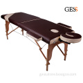 2 Section Wooden Portable Massage Table and Acupuncture Bed